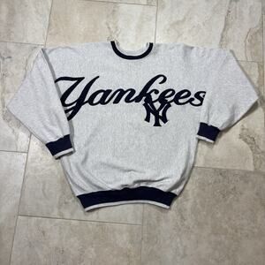 Vintage New York Yankees Sweatshirt Crewneck Mens Med Legends Athletic Spellout